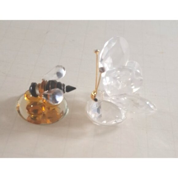 Swarovski Butterfly Crystal Figurine W Bumblebee Lot of 2 NO Box or COA - Picture 2 of 7